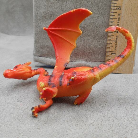 Bullyland 75528 Red/Orange Winged Dragon (Drache Rot) 2016 - Picture 6 of 7
